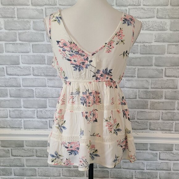 Rachel Ashwell Shabby Chic Intimates Floral Sleeveless Top Cottage Lace Small - Picture 3 of 9